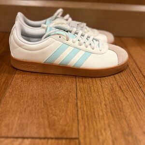 Adidas Mint and Cream Court Sneakers